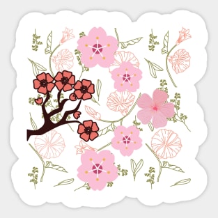 Beautiful and cute Natural Flower And tree Design Sticker